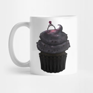 Sweet Engagement Cupcake - Dark Chocolate Mug